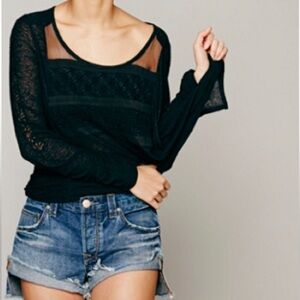 Free People New Romantics Embroidered Gigi Top (S)